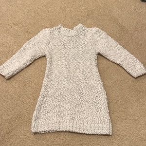 Little girl’s size 5 cat and jacket silver and white sweater dress
